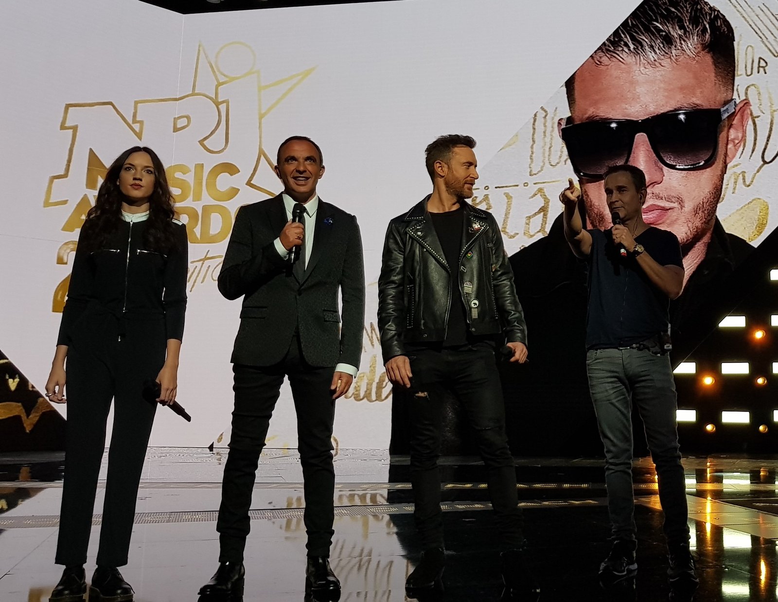 Chauffeur de Salle NRJ Music Awards avec Jain, Nikos Aliagas et David Guetta