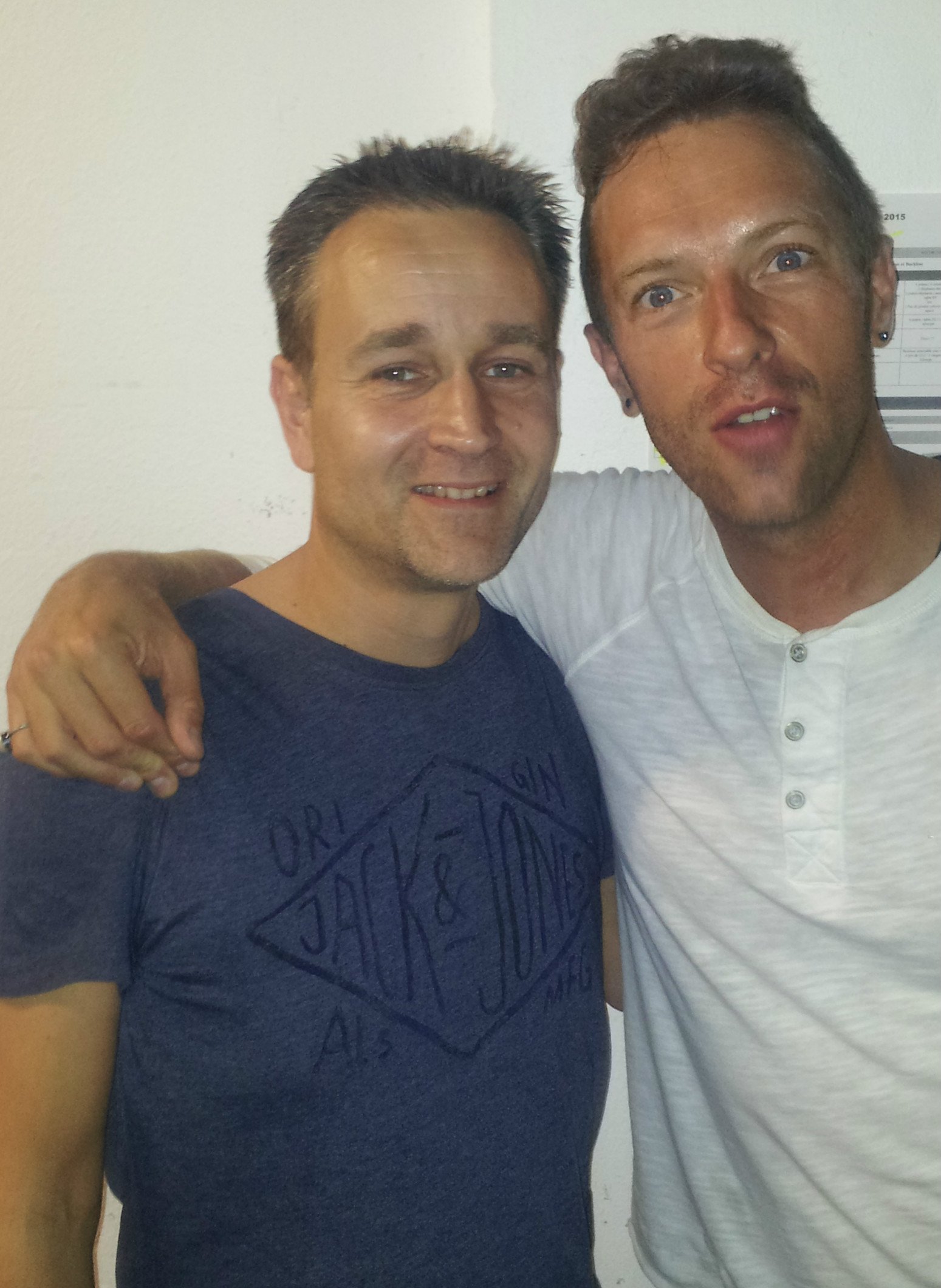 Chauffeur de Salle NRJ Music Awrds avec Chris Martin Coldplay